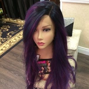 NWT Super Long 30" Human Hair Blend Lace Front wig